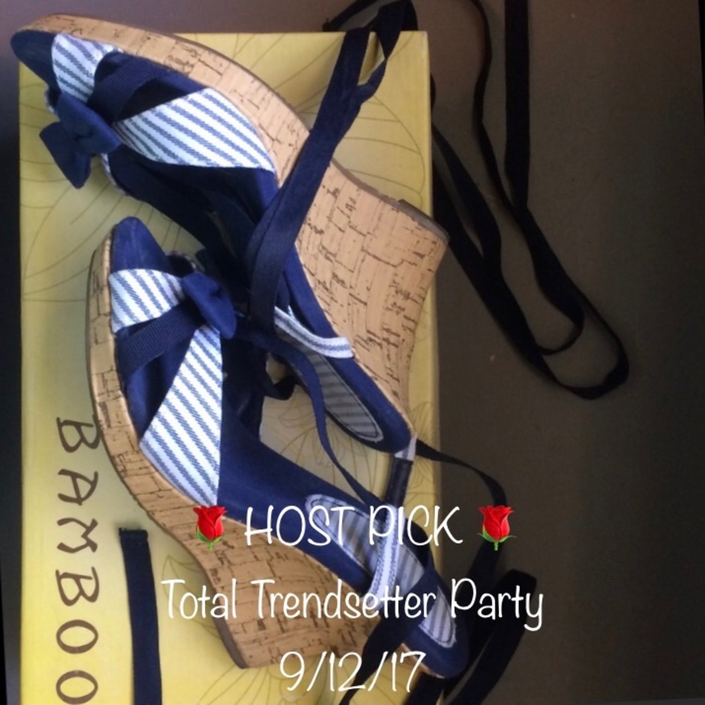 🌹 HOST PICK 🌹 - Bamboo - Super lace up wedges