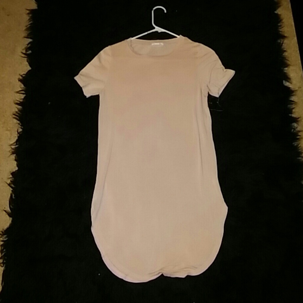 Blush pink tshirt dress