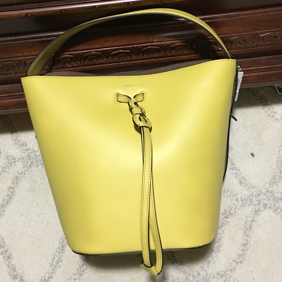 Furla bucket shoulder bag senape lemon yellow