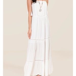 Fynne embroidered maxi peasant dress nwt