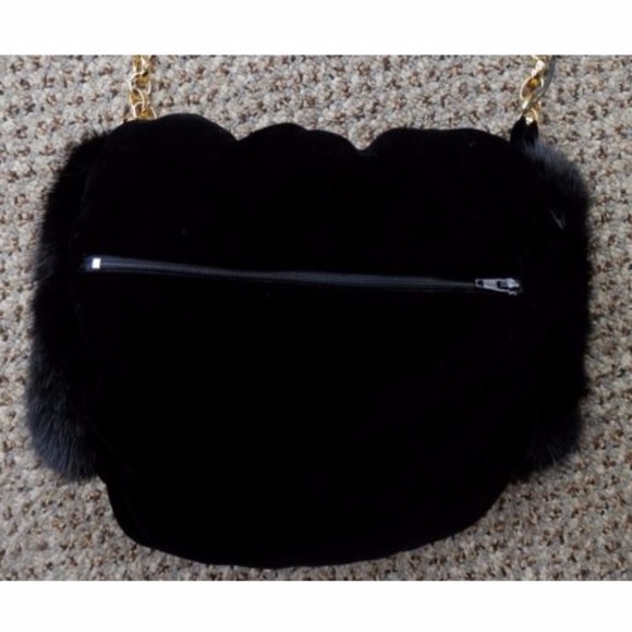 Velvet "Barrel" Style Muff/Purse with Mink Trim - Picture 1 of 3