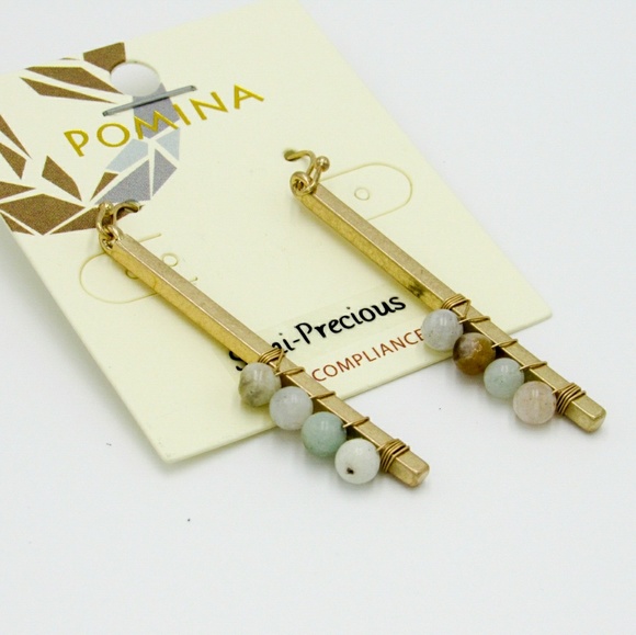 ♥Amazonite Bead Earrings - Picture 2 of 2