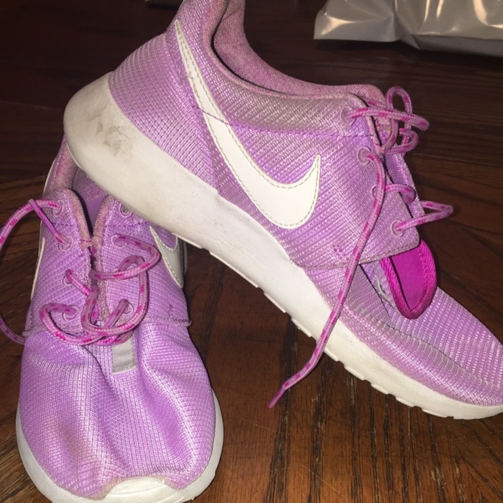 Purple Nike shoes