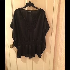 Black Lane Bryant Blouse Size 14/16