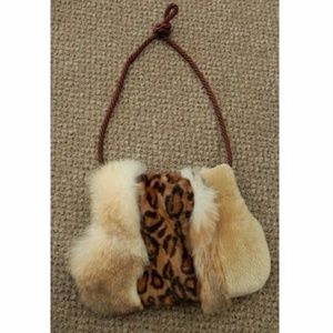 Fox, Rabbit, Sheared Beaver, and Mink Fur Muff