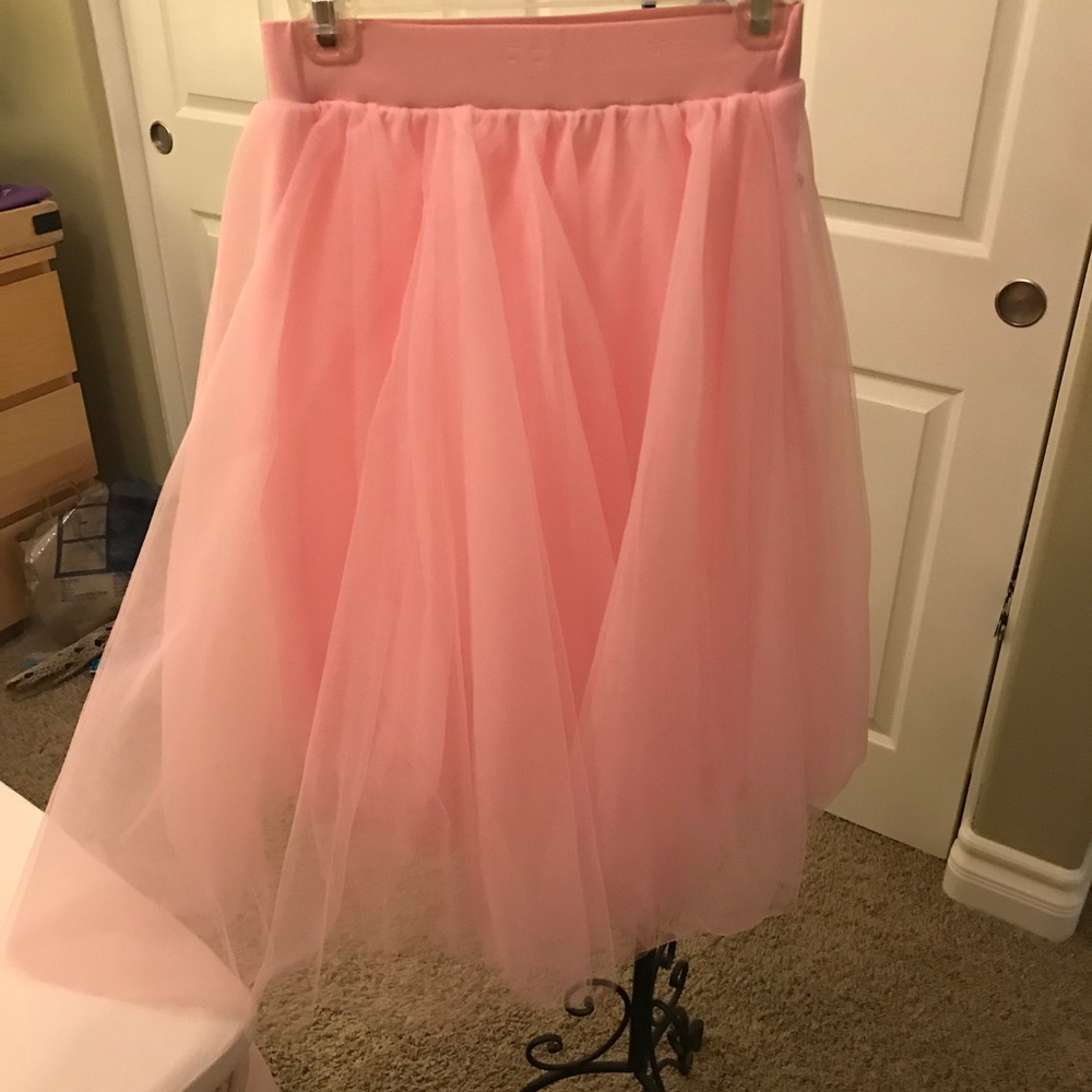 Pink tulle skirt
