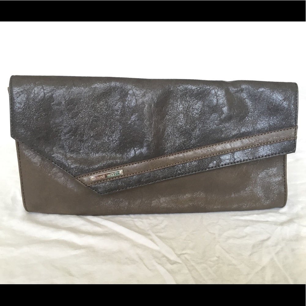Nine West Grey/Olive Clutch