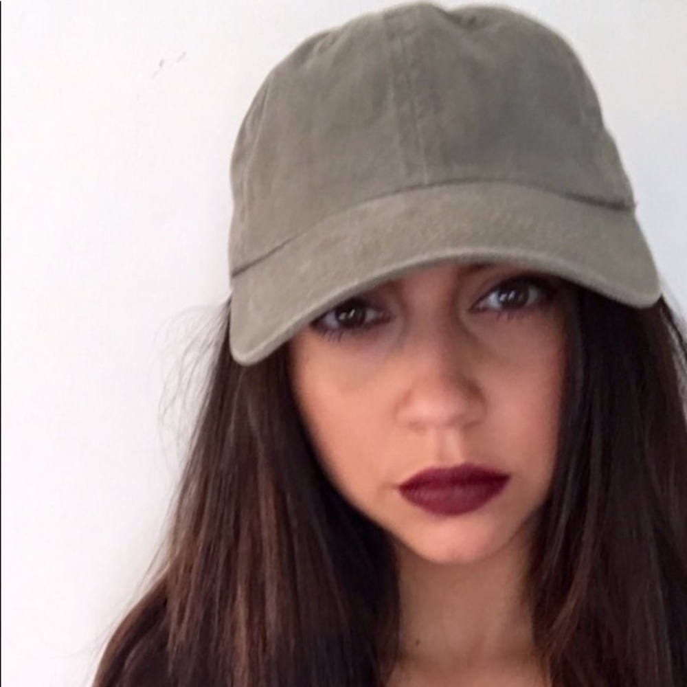 Olive dad hat