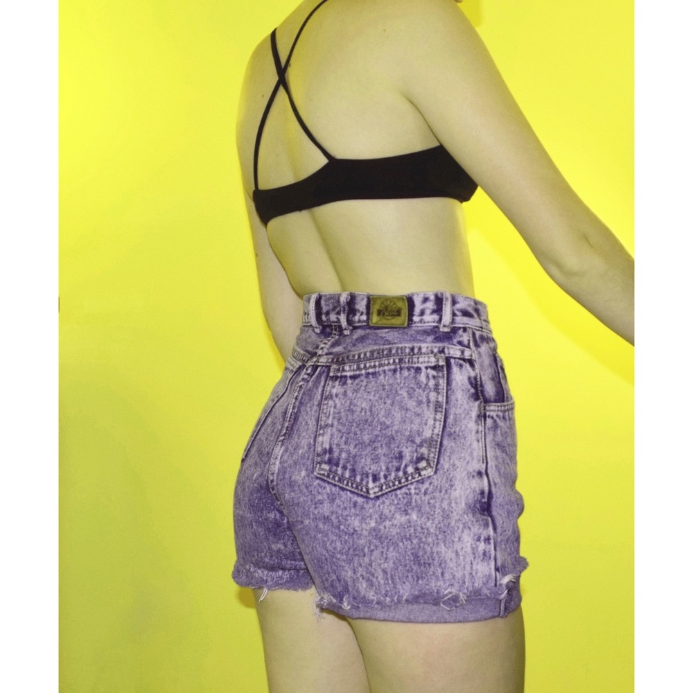 Vintage Acid Wash Denim Cutoffs