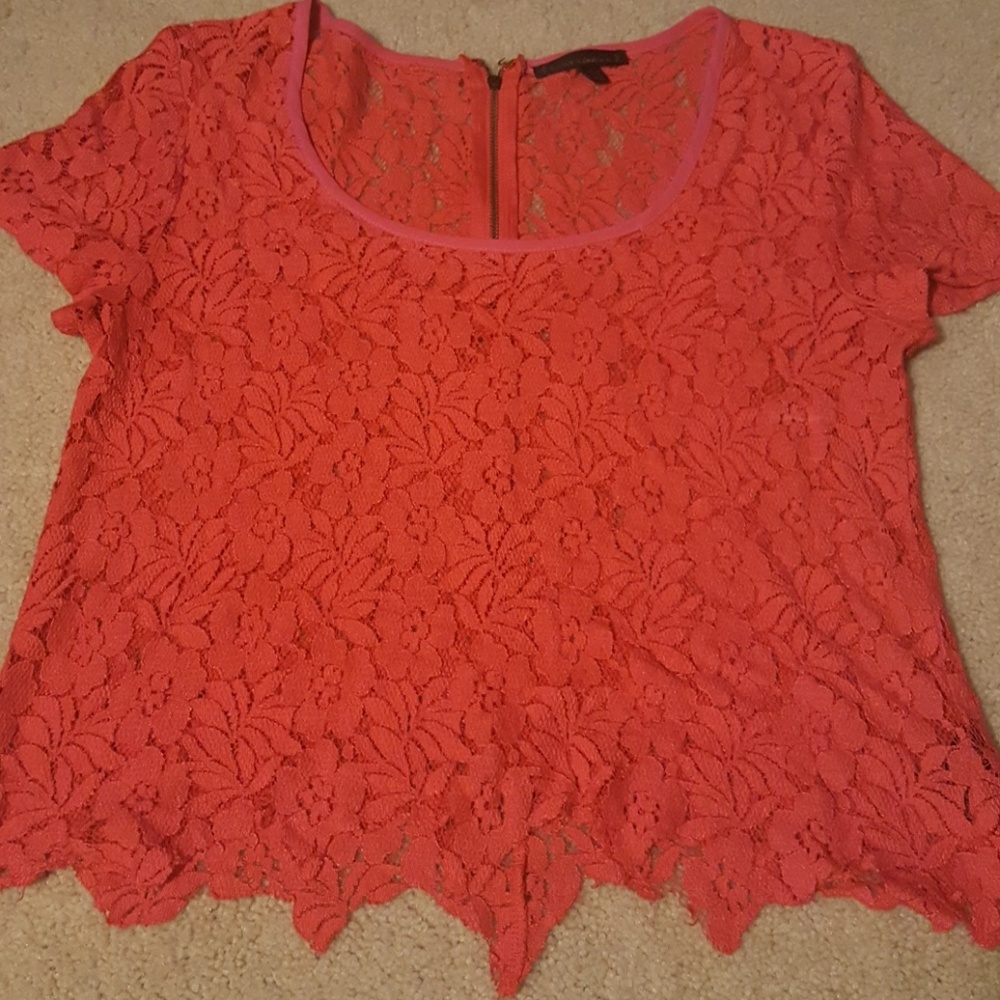 Lucca Couture floral lace shirt