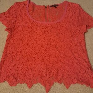 Lucca Couture floral lace shirt