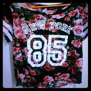 Floral Print 'New York 85' Shirt