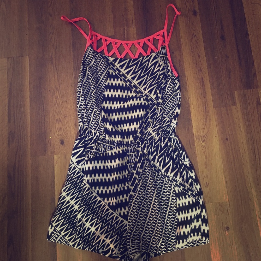 Black and white romper