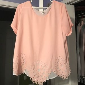 Blush pink blouse