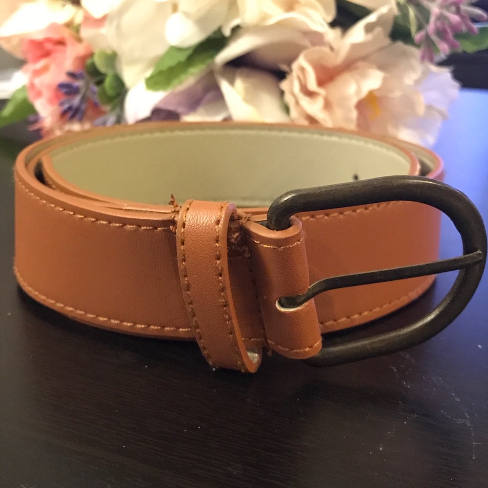 Brown Faux Leather Belt - XS or S