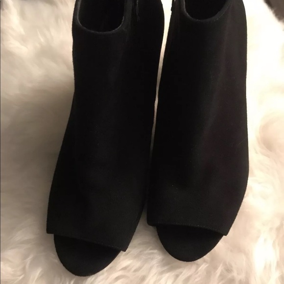 DUNE LONDON SZ 8 bootie open toe suede Bling heel - Picture 4 of 8