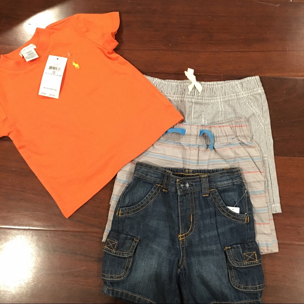 BUNDLE! Toddler Shorts + Orange Shirt