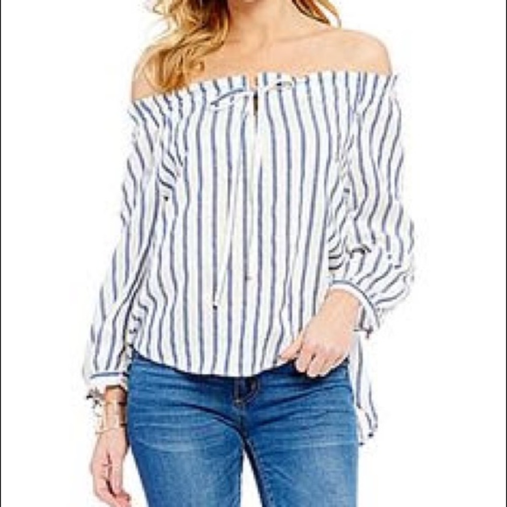 Nwot copper key peasant blouse