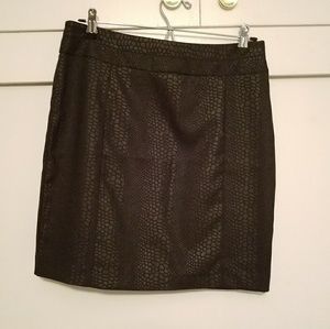 Cute Black Patterned Pencil Skirt