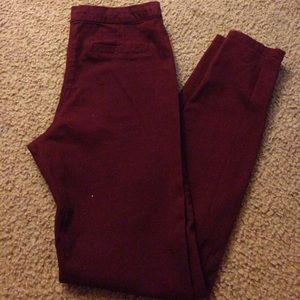 Burgundy jeans