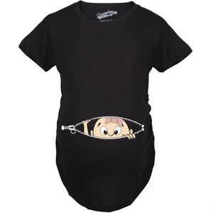 Maternity shirt. Navy blue, expecting a girl