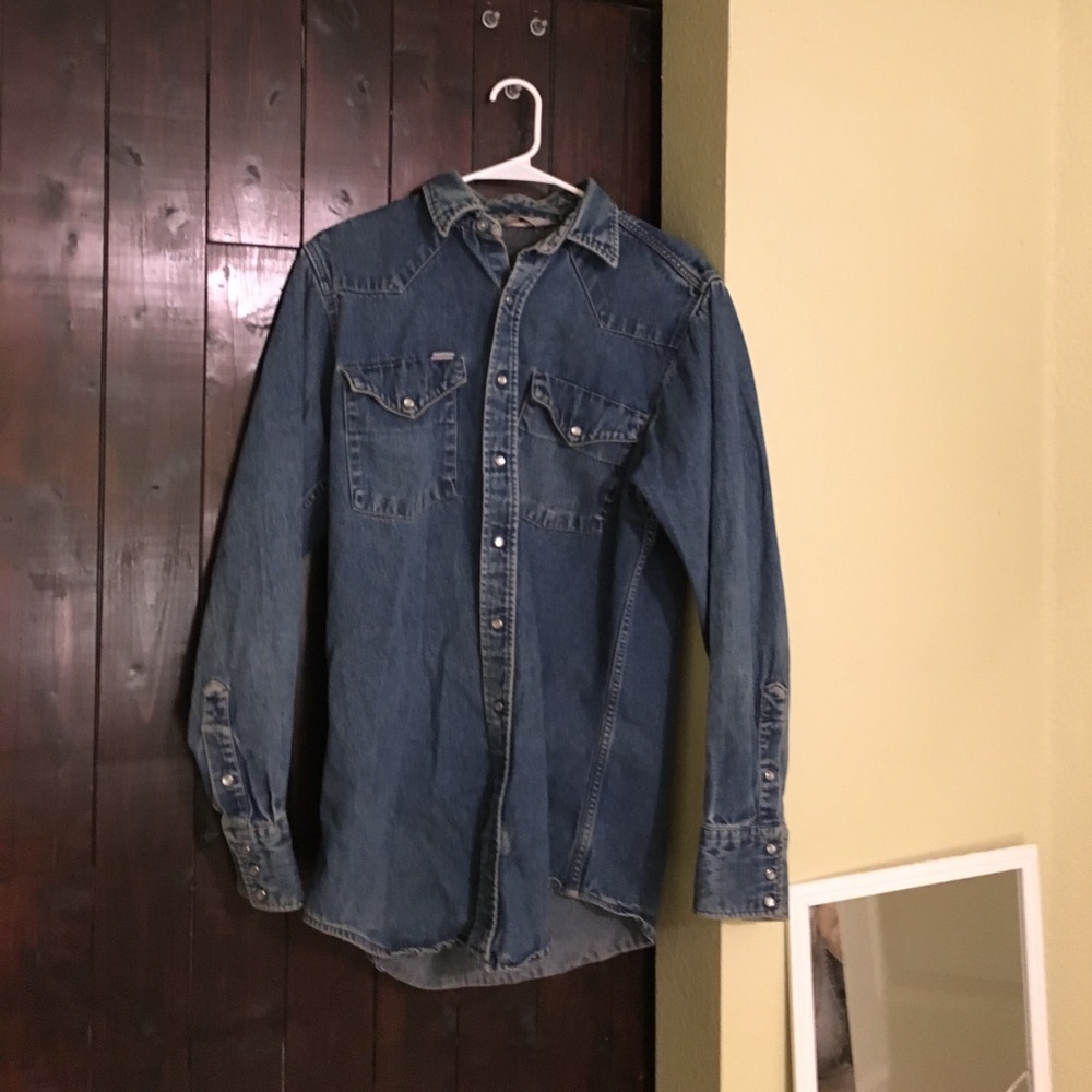 Carharrt denim button up.