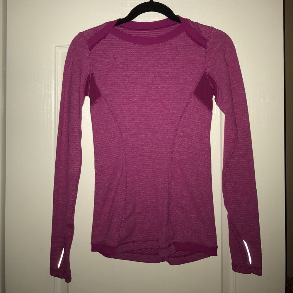 PINK LULULEMON LONG SLEEVE SHIRT