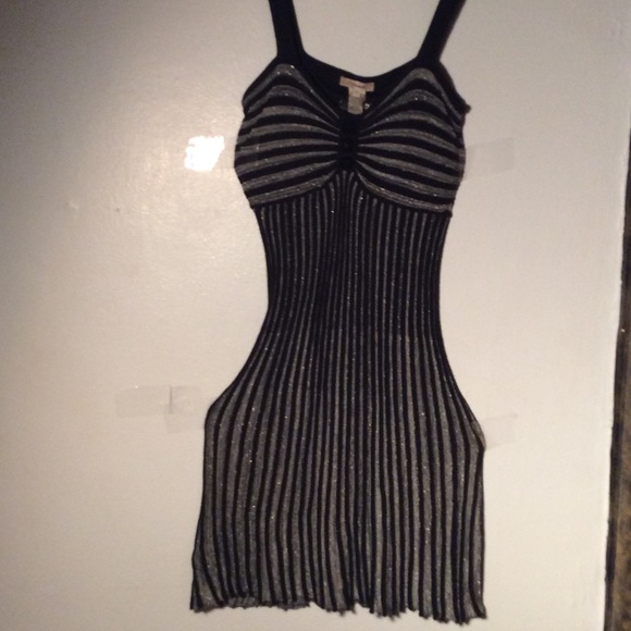 Kilted Black and Silver Dress - Picture 1 of 4
