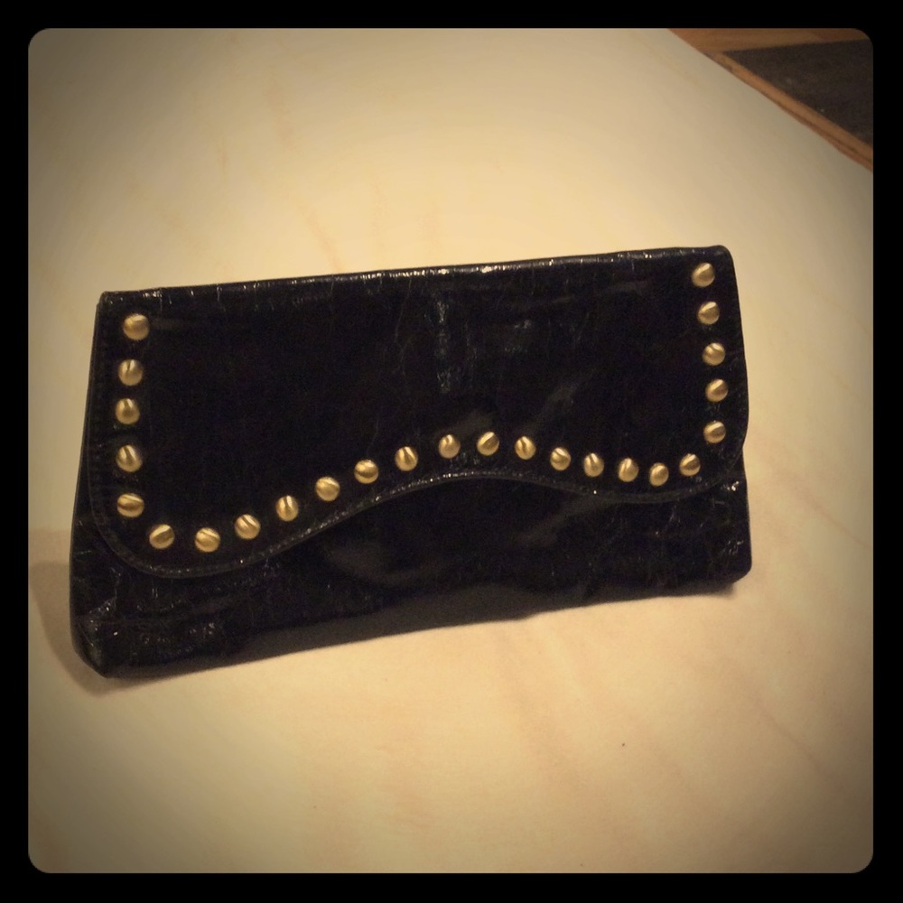 Amici Accessories Clutch With Gold Studded Trim