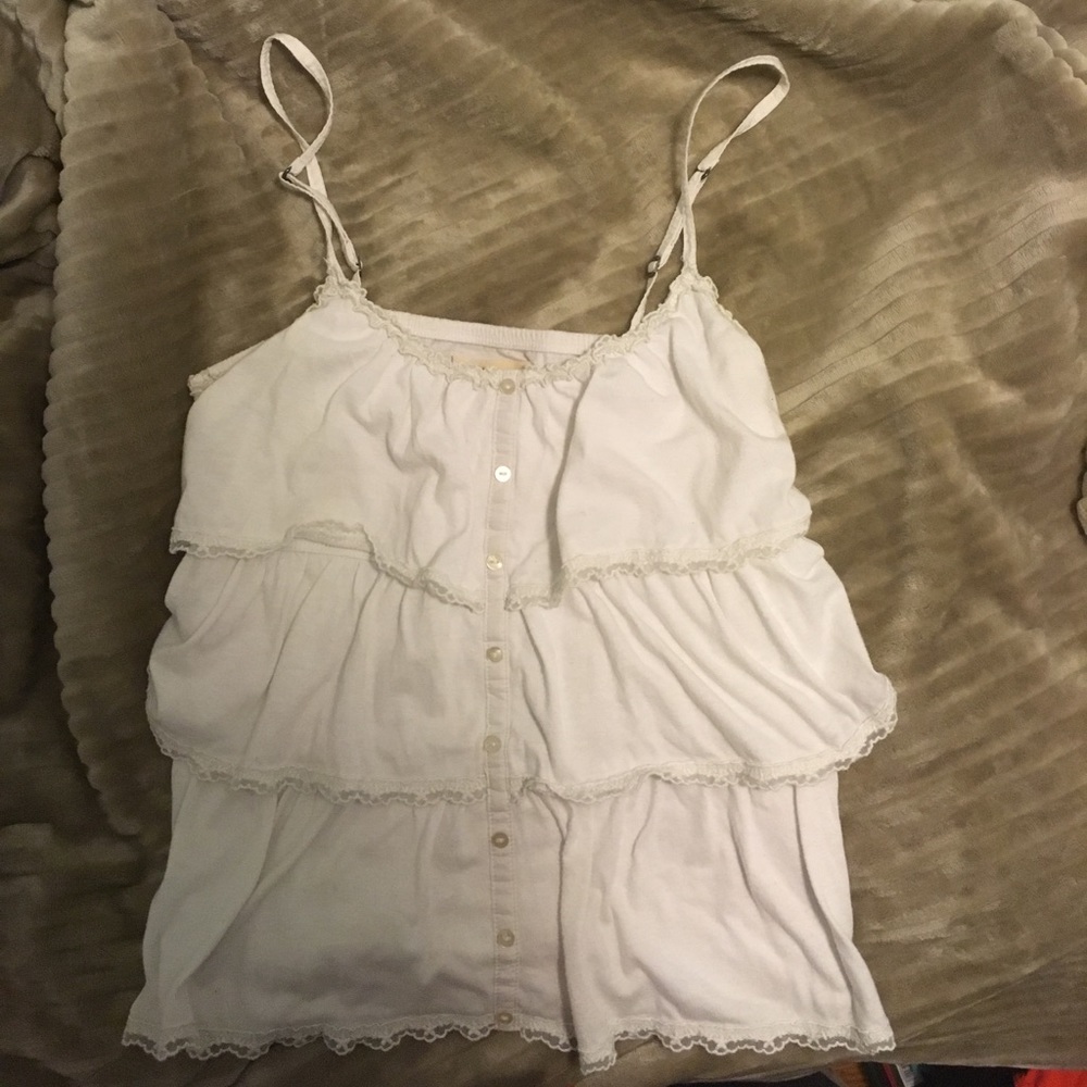 White tank top with adjustable straps