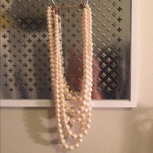 Faux pearl necklace