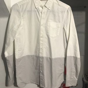 H&M Button Up Gray/White