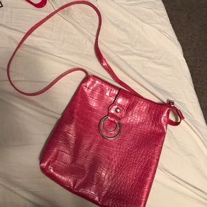 Pink cross body bag