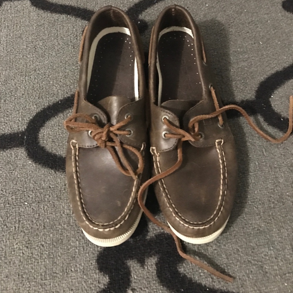 MENS 8.5 dark brown sperrys