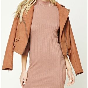 Mock neck bodycon dress