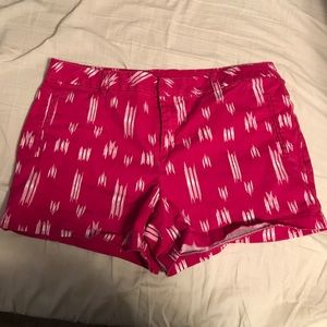 Pink and white shorts