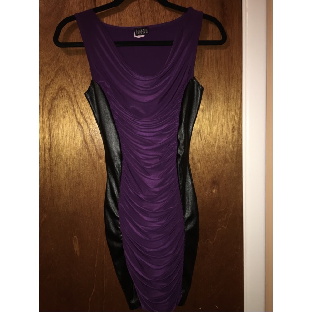 Purple and black dress