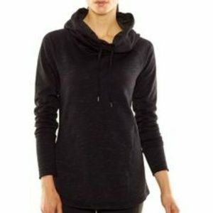 Black Heather Dance Workout Hooded Pullover