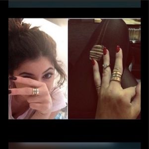 2 Love Rings with Stones Bundle