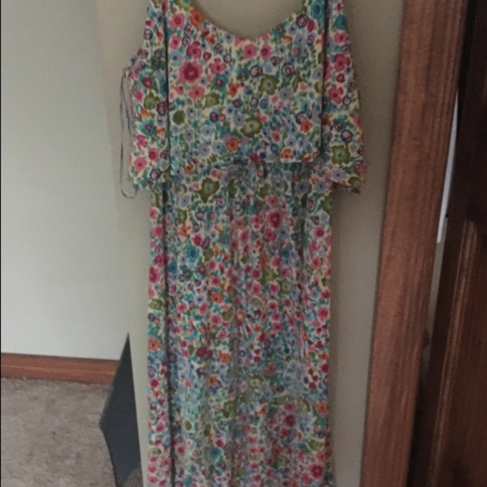 Flower print maxi dress M