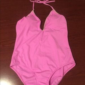 Pink Victoria Secret one piece Swim suit