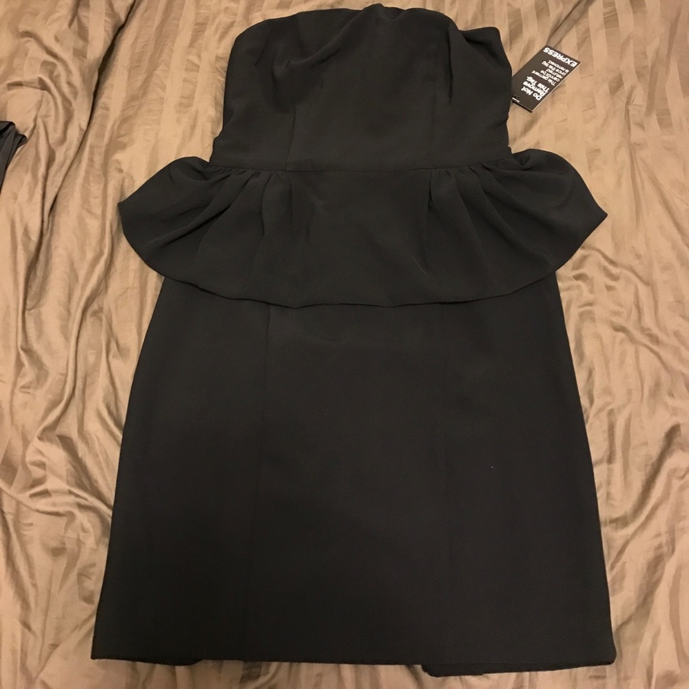 Little Black Strapless Cocktail Dress from Express