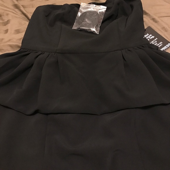 Little Black Strapless Cocktail Dress from Express - Picture 3 of 7