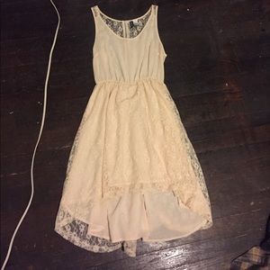lace high-low dress