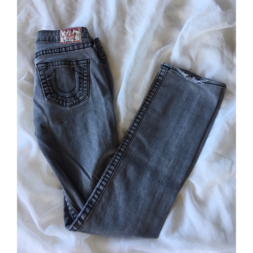 True Religion Grey Bootcut Jeans