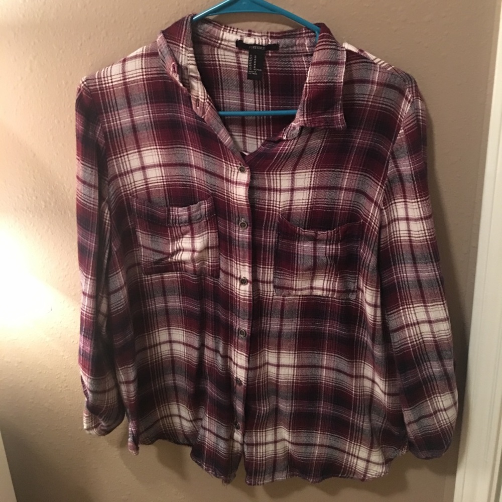 dark maroon & purple flannel