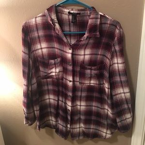 dark maroon & purple flannel