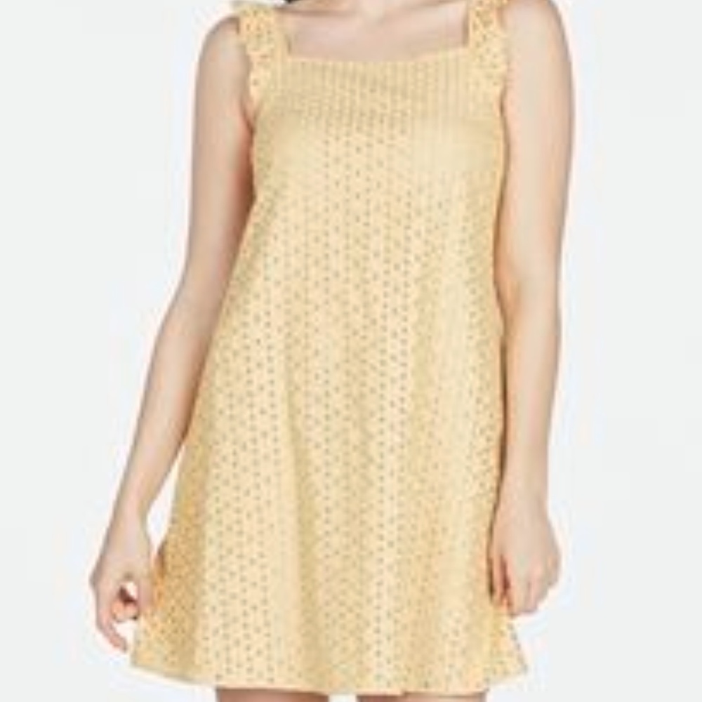 Eyelet Swing Dress Mimosa Yellow