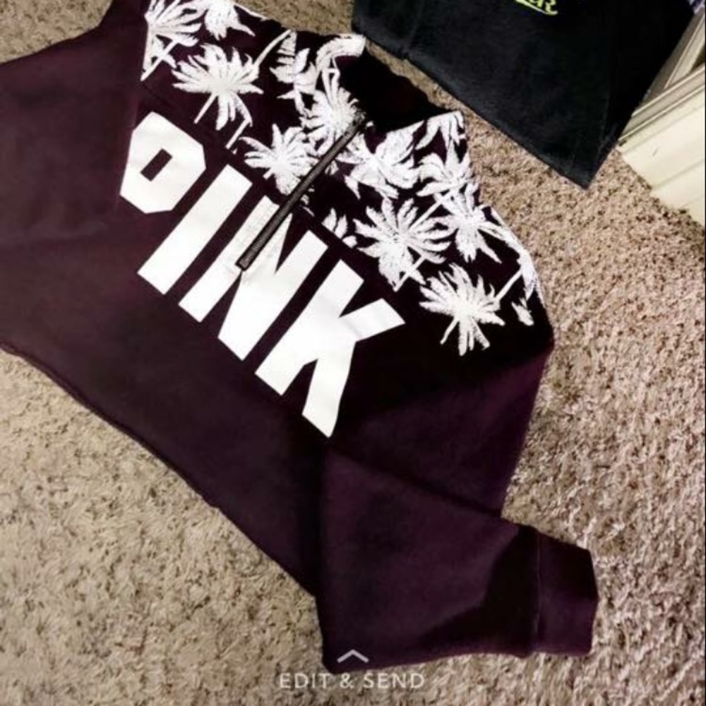 Maroon Half Zip from PINK