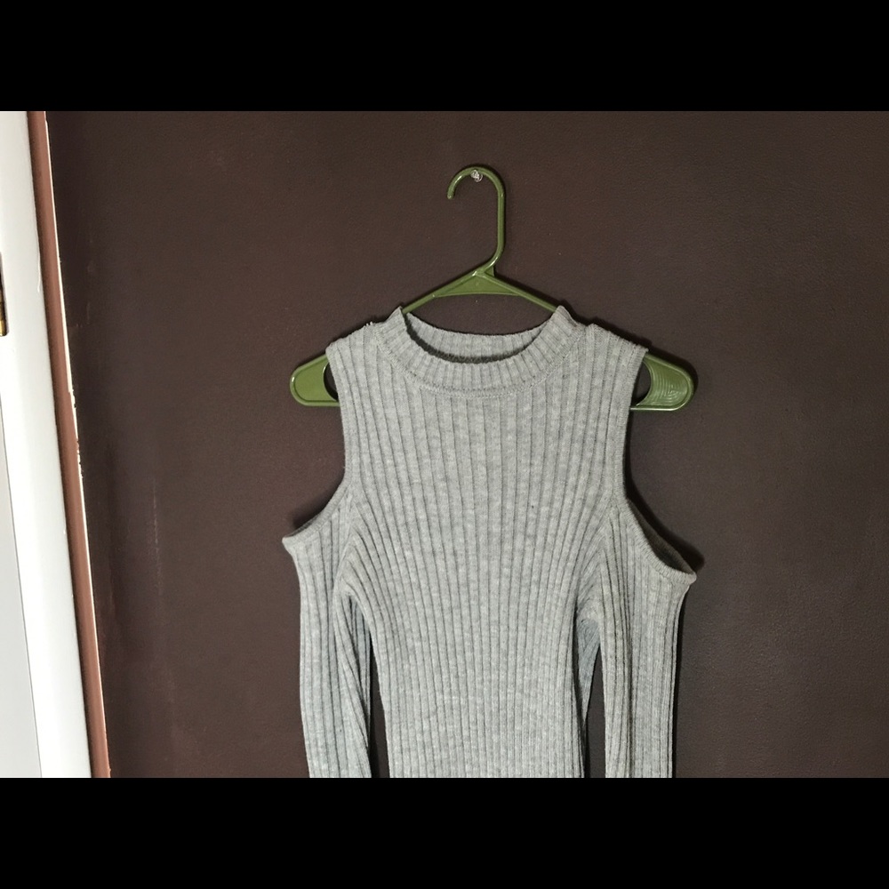 Shoulder-less sweater dress